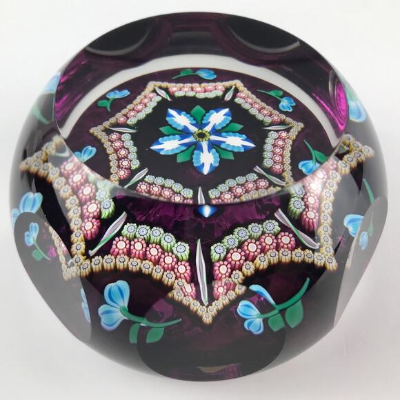 Perthshire PP219 2000 Magnum Flower & Cane Millefiori Lampwork Paperweight Cert - Picture 4 of 16